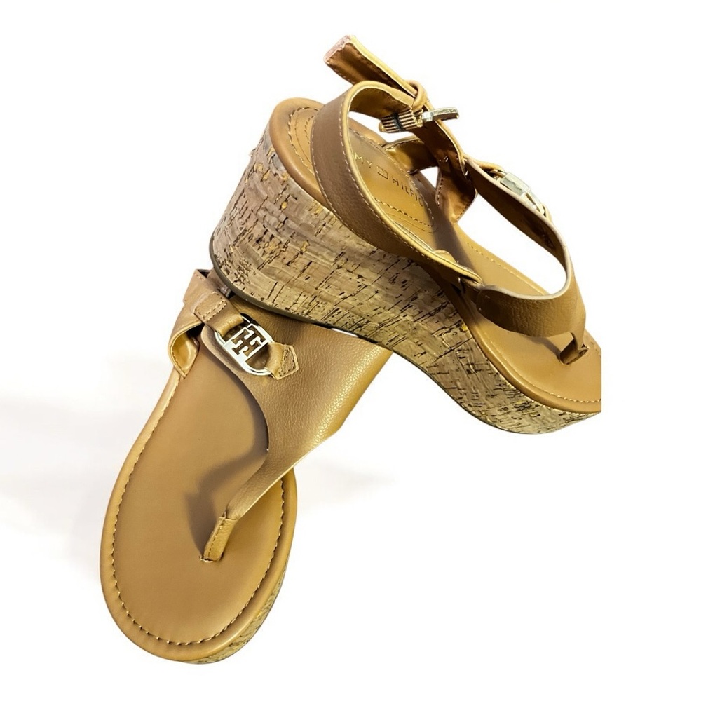 Tommy Hilfinger Tan Leather Sandals - Picture 2 of 6